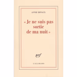 ISBN «Je ne suis pas sortie de ma nuit», Français, 112 pages