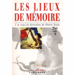 ISBN Les Lieux De Memoire T.1, histoire, Français