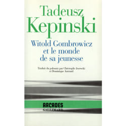 ISBN Witold Gombrowicz et le monde de sa jeunesse