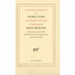 ISBN Discours de réception à l'Académie française et réponse de René Rémond, Français, 136 pages