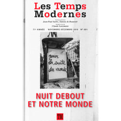 Revue Les temps modernes n.691 : Nuit debout et notre monde