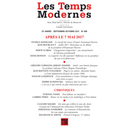 Revue Les temps modernes n.695 : après le 7 mai 2017