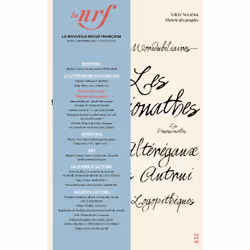 ISBN La Nouvelle Revue Française, Français, 160 pages