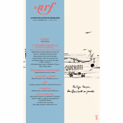 ISBN La Nouvelle Revue Française, Français, 112 pages
