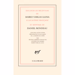 ISBN Discours de réception de Mario Vargas Llosa à l’Académie française et réponse de Daniel Rondeau, Français, 112 pages