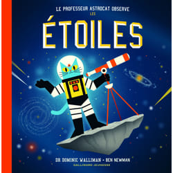 Le professeur Astrocat observe les étoiles
