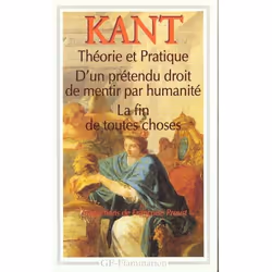 ISBN Theorie Et Pratique D'Un Pretendu Droit De Mentir Par Humanite; La Fin De Toutes Choses, philosophie, Français, Livre br ...