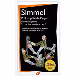 ISBN Philosophie De L'Argent; Partie Analytique; 3eme Chapitre, Sections 1 Et 2, philosophie, Français, Livre broché