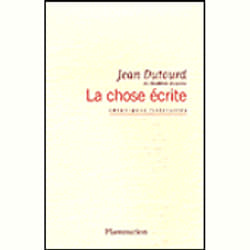 Flammarion La Chose écrite livre Littérature Français