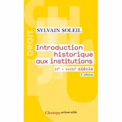 ISBN Introduction historique aux institutions, 356 pages