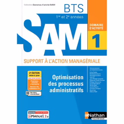 Optimisation des processus administratifs Domaine dactivité 1 BTS 1re et 2e années SAM