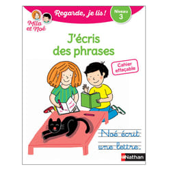 ISBN Cahier effaçable J'écris des phrases - niveau 3 avec Mila et Noé : Le livre de Nathalie Desforges, Eric Battut, Marion Piffaretti