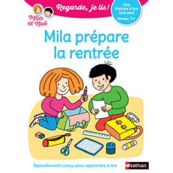 ISBN Regarde je lis ! Une histoire à lire tout seul - Mila prépare la rentrée Niv1+ : Le livre de Eric Battut, Nathalie Desforges