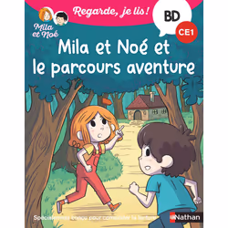 ISBN Regarde je lis ! BD Mila et Noé et le parcours aventure CE1 : Le livre de Éric Battut, Pierre Uong, Éducatif, 32 pages