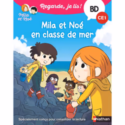ISBN Regarde je lis ! BD Mila et Noé en classe de mer : Le livre de Éric Battut, Pierre Uong, Éducatif, 32 pages