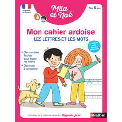 ISBN Mon cahier ardoise - Les lettres et les mots dès 5 ans : Le livre de Éric Battut, Nathalie Desforges, Marion Piffaretti