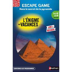 ISBN L'Enigme des vacances Escape game de la 5e à la 4e - Dans le secret de la pyramide : Le livre de Sophie Adriansen, Alexandre Franc