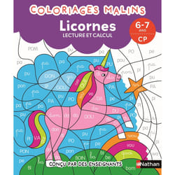 ISBN Coloriages malins - Licornes lecture et calcul - 6-7 ans CP : Le livre de Isabelle Petit-Jean, Sandrine Monnier