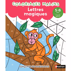 ISBN Lettres magiques GS - Coloriages malins : Le livre de Stéphanie Chica, Lucile Ahrweiller, Éducatif, 24 pages
