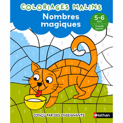 ISBN Nombres magiques GS - Coloriages malins : Le livre de Stéphanie Grison, Rémi Picard, Esther Taïeb, Éducatif, 24 pages