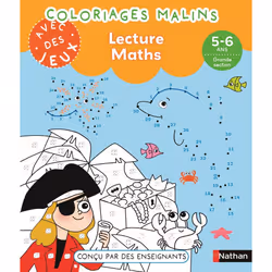 ISBN Coloriages malins avec des jeux - Lecture Maths 5-6 ans GS : Le livre de Bénédicte Colin, Christelle Chambon, Mariana Vi ...