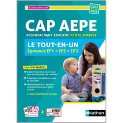 Livre - Nathan - Tout-en-un - CAP Accompagnant Educatif Petite Enfance - Préparation EP1 EP2 EP3 - 2025/2026