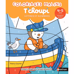 ISBN T'choupi Lettres et nombres MS - Coloriages malins - 4-5 ans : Le livre de Thierry Courtin, Éducatif, 48 pages