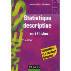 ISBN Statistique Descriptive En 27 Fiches (7e Edition) livre Business & finance Français Livre broché