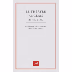 ISBN Le théâtre anglais de 1660 à 1800, Français, 256 pages