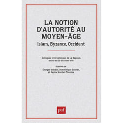 ISBN La notion d'autorité au Moyen-Âge
