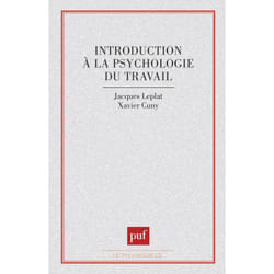 ISBN introduction à la psychologie du travail