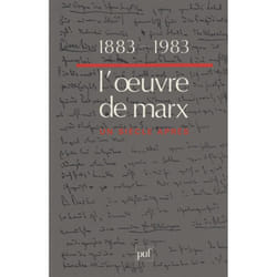 ISBN 1883-1983, l'œuvre de Marx un siècle après livre Loi Français