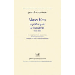 ISBN Moses Hess philosophie socialisme