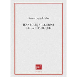 ISBN Jean Bodin et le droit de la république livre philosophie Français
