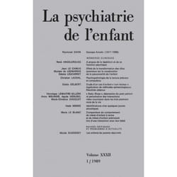 ISBN psychiatrie de l'enfant 1989, vol. 32 (1) livre Psychologie Français