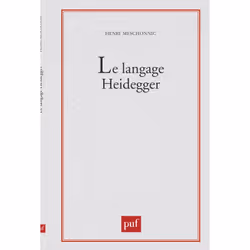 ISBN Le langage Heidegger, philosophie, Français, 400 pages