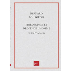 ISBN Philosophie et droits de l'homme, de Kant à Marx livre Loi Français