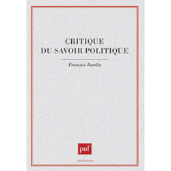 ISBN Critique du savoir politique livre philosophie Français
