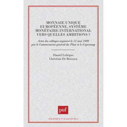 ISBN Monnaie unique européenne livre Économie Français