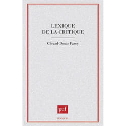 ISBN Lexique de la critique livre Littérature Français