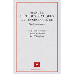 ISBN Manuel d'études pratiques de psychologie