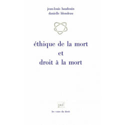 ISBN Éthique de la mort et droit à la mort livre Loi Français