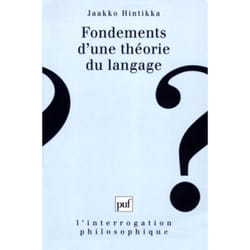ISBN Fondements d'une théorie du langage livre philosophie Français