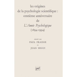 ISBN Les origines de la psychologie scientifique