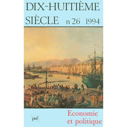 ISBN Revue Xviiie Siecle T.26; Economie Et Politique livre Littérature Français Livre broché