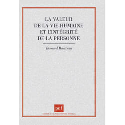 ISBN L'intégrité de la personne et la valeur de la vie humaine livre philosophie Français