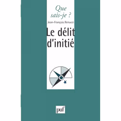 ISBN Le délit d'initié, politique, Français, 128 pages
