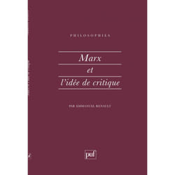 ISBN Marx et l'idée de critique livre philosophie Français