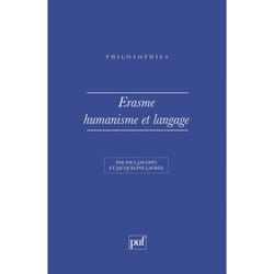 ISBN Erasme. Humanisme et langage livre philosophie Français