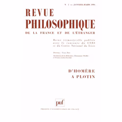 ISBN Revue philosophique 1996, t. 121 (1), philosophie, Français, 208 pages